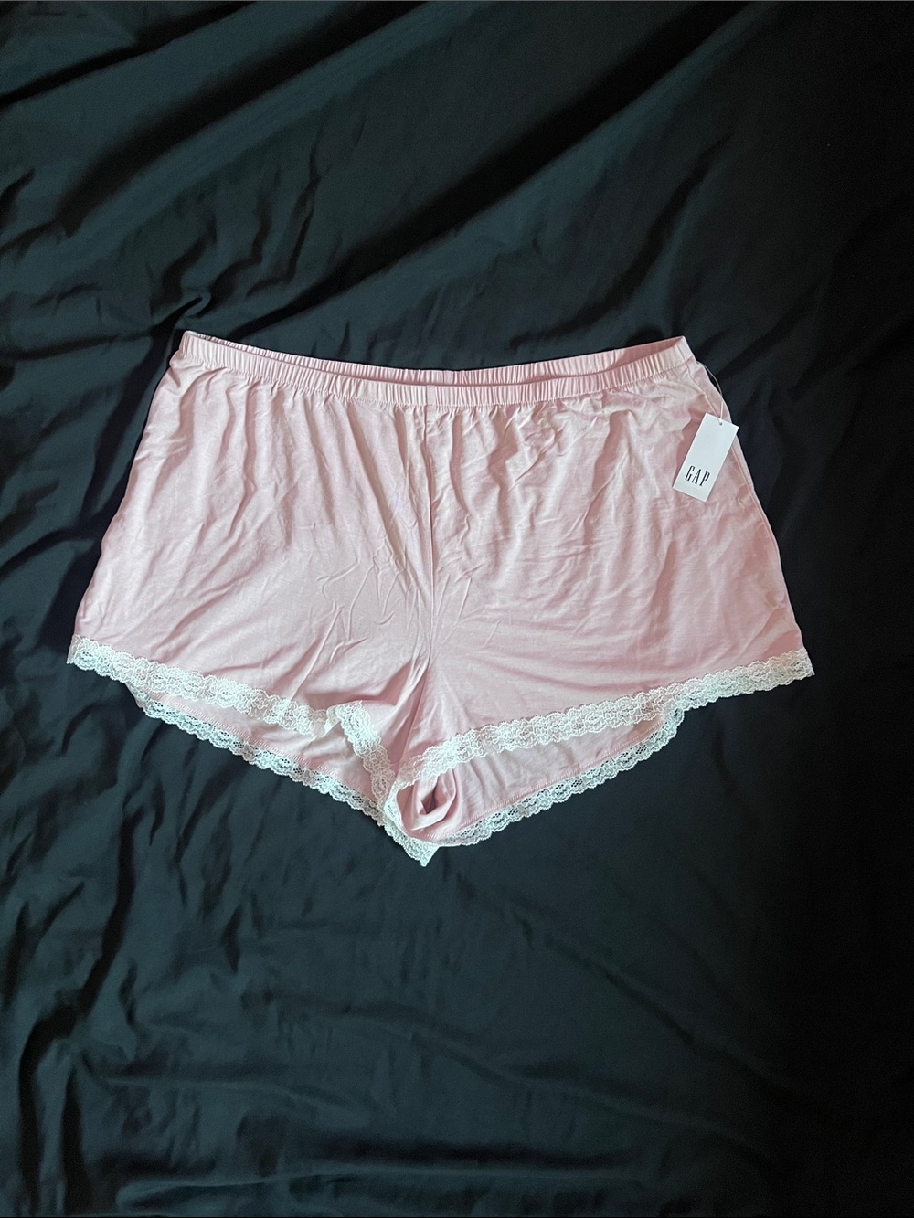GAP Pink Lace-Trim Sleep Shorts